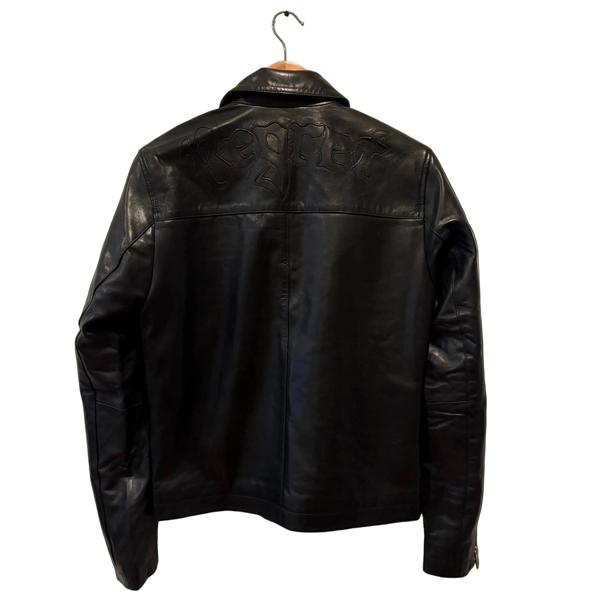 Regret Multi-Zip Leather Jacket - Back View